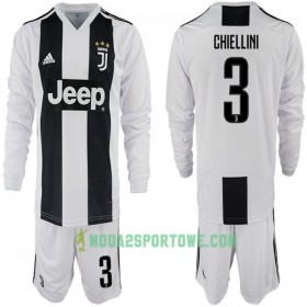 Koszulka Juventus Giorgio Chiellini 3 Dziecięcy Domowe Stroje Piłkarskie 2018-2019 Długi Rękaw